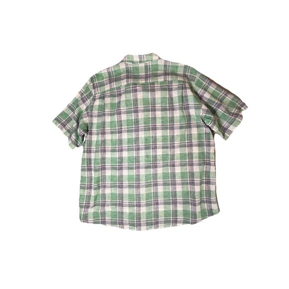 Weatherproof Vintage Men’s Washable Linen Short Sleeve Woven Shirt Green XXL - Picture 9 of 9